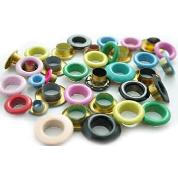 Colorful metal eyelets